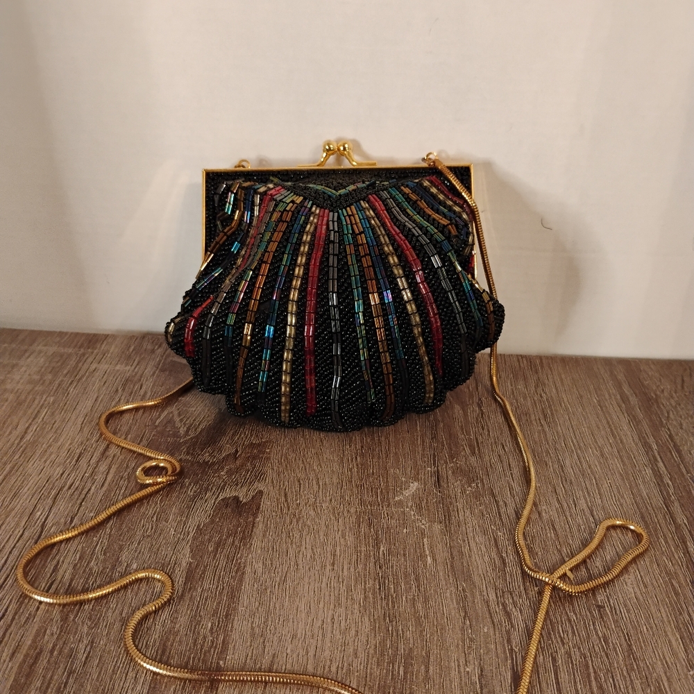 Valerie Stevens Fancy Beaded Clutch Purse